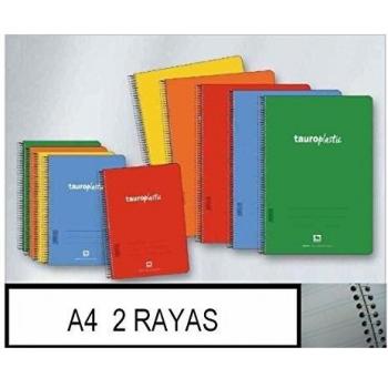 CUADERNO FOLIO TAPA PLÁSTICA 80 HOJAS PAUTA 2,5