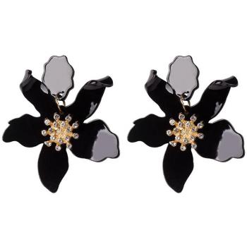Pendientes de Acrílico con Flor Elegante
