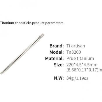 Solid Square Titanium Chopsticks
