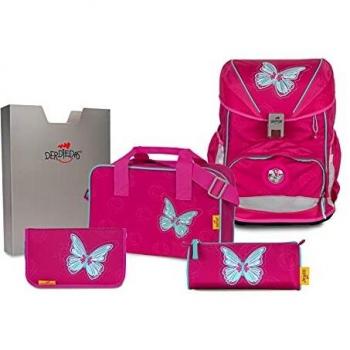 Schulrucksack ErgoFlex Mariposa – 5‑teiliges Set