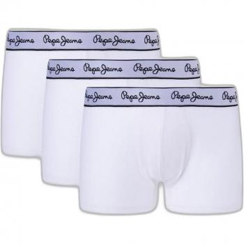 Bóxers Pepe Jeans para Hombre (Talla L) – 3 piezas en color blanco