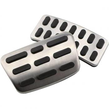 Zlord Stainless Steel Gas and Brake Pedal Covers for Hyundai Solaris