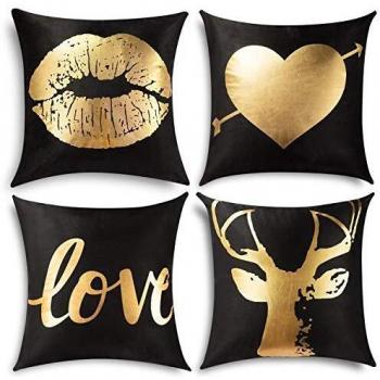 Glittering Gold Decorative Pillows
