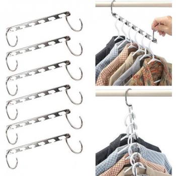 12pcs Stainless Steel Space Saver Closet Hooks