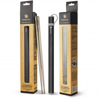 Professional Titanium Chopsticks with Exclusive Black Case