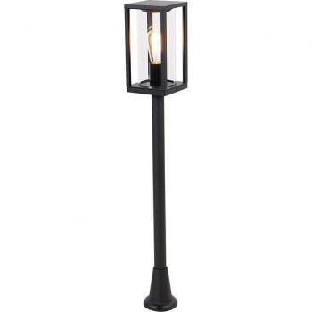 Luminaire de jardin en aluminium et verre noir/transparent
