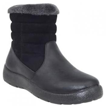 Wide Fit PU Mock Suede Zip Boot