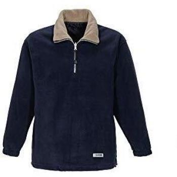 Polo Lana Suave XS Azul Marino con Tonos Camel