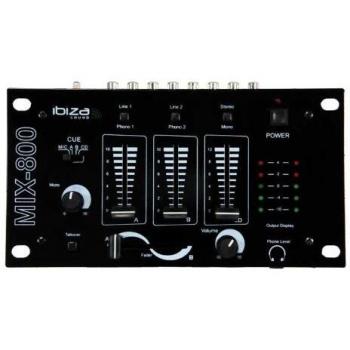 Table de mixage 3 voies IBIZA MIX-800