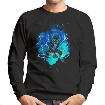 Men's Cloud City 7 Naruto Sweatshirt – Black & Dark Konoha Design