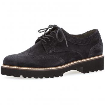 Gabor 71.463.16 Damen Schnürhalbschuhe – Verbreiterte Auftrittsfläche, EU 6.5, Blau Pazifik