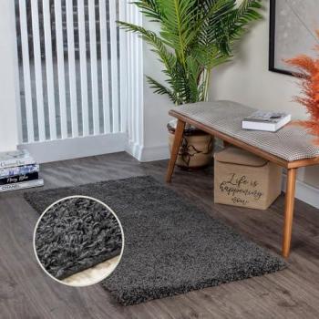 Surya Hochflor-Teppich BORACAY, rechteckig, Höhe: 37 mm, Flauschig, Langflor, Weich, Wohnzimmer Flurteppich, Grau