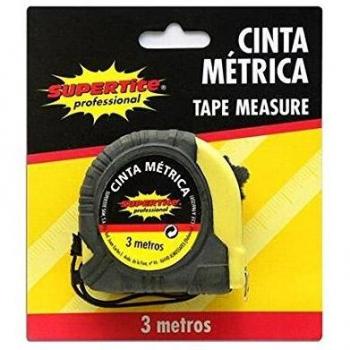 Supertite Ruban à Mesurer 3 m – Système de Frein Intégré, Crochet True‑Zero, Lame Résistante