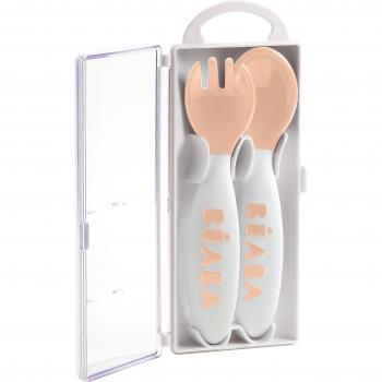 Set Posate Ergonomiche per Bambini, Beaba, Rosa