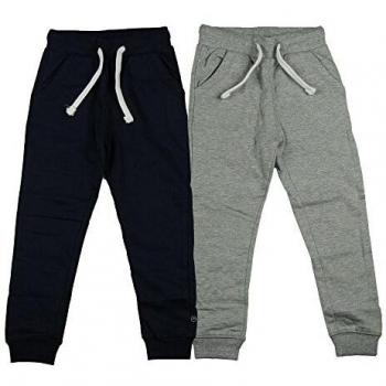 MINYMO Jungen Sweat Pants 2er Set, Mehrfarbig (Dark Navy/Grau 778), 134 EU