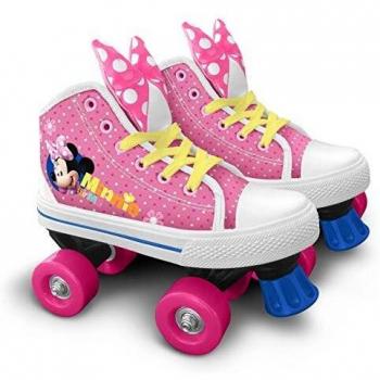 Rosa/Vita Rullskridskor med Minnie Mouse 28