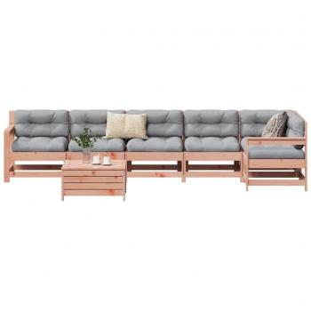 Set Divani da Esterno 7 pz in Legno Massello Abete Douglas