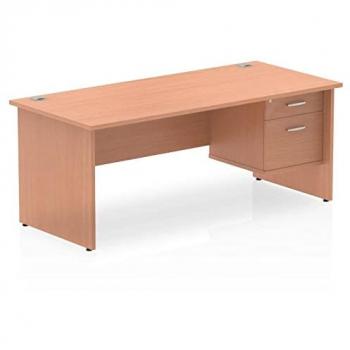 Impulse Bench 1800 x 800mm Beech Office Desk