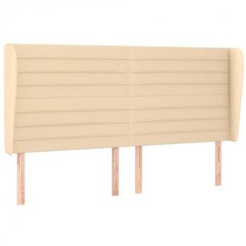 VidaXL Kopfteil Creme 203x23x118/128 cm mit Ohren