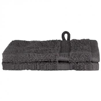 Gants de Toilette en Coton 2 Pcs Anthracite