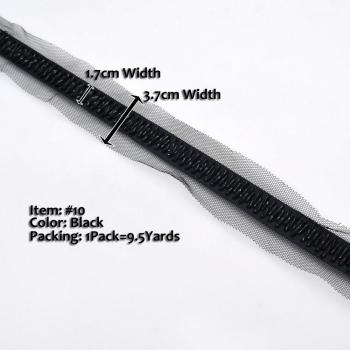 Black Lace Trim with Beads for DIY Crafts