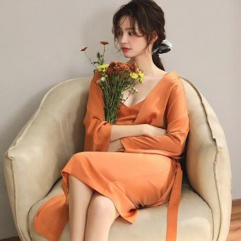Camisón de dos piezas de seda