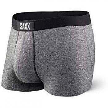 Boxer Saxx Vibe Super Soft Uomo Modern Fit Nero Grigio XS