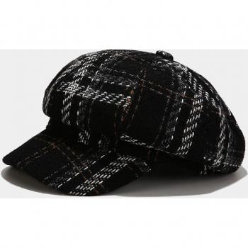 LVYI059 Thick Warm Cotton Striped Beret