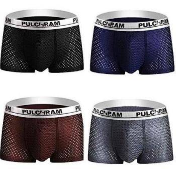 Pulchram Men's Boxer Shorts Ice Silk Mesh
