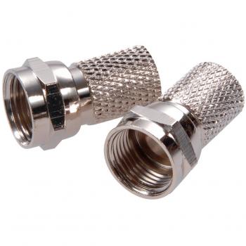 Vivanco 8 mm F‑Steckverbinder – 2‑teiliger Set