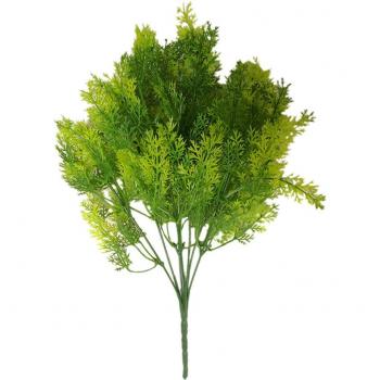 Ciprés verde 1 unidad, 7 aguja de árbol de pino decorativo
