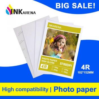 INKARENA 100 Sheets 4R Glossy Photo Paper for Inkjet Printing