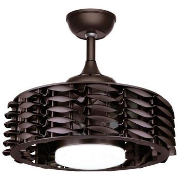 Ventilador Techo CRISTAL RECORD 24W CCT Alumino Negro sin aspas