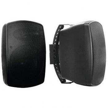 Omnitronic Pair of 5.25 Weatherproof Wall Speakers, 40W RMS, IP65, Black