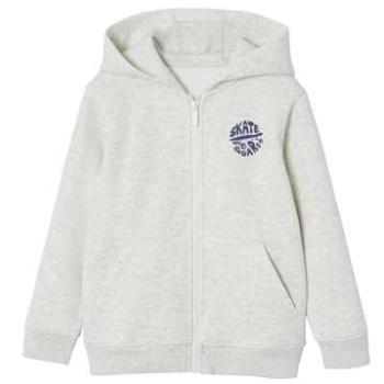 VERTBAUDET Junior Zipped Hooded Jacket – Marl White, 10-12 Year Olds