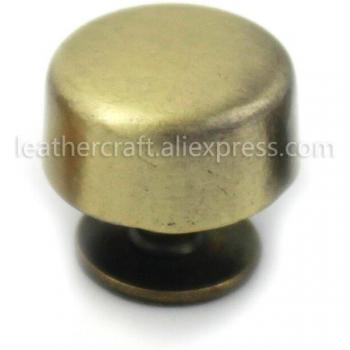 Tachuela con remache trasero de metal, 10mm, accesorio para carteras y cinturones artesanales