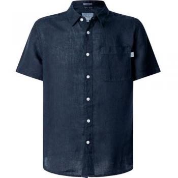 Pepe Jeans Chemise Coupe régulière Bleu marine Poche Avant S