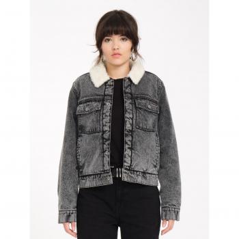 Grau‑Jeansjacke Radstone Sherpa Black (Volcom) – XS