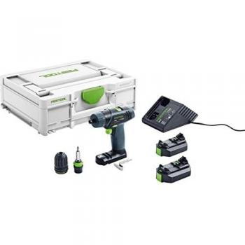 FESTOOL Txs Li 2,6-plus Trapano Avvitatore A Batteria con 2 Batterie 2,6 Ah