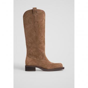 Cowboy-Stiefel aus Leder von Stradivarius in Größe 41