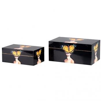 Cajas decorativas Adda Home 25x15x11 y 20x12x8 cm