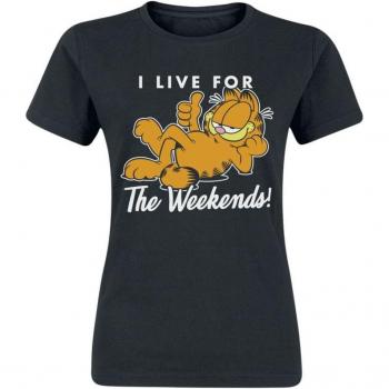 T-Shirt di Garfield Live for the Weekend Nero XL Donna
