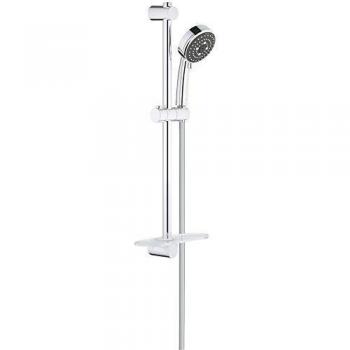 Grohe Vitalio Comfort 100 Set Asta Doccia a 3 Getti, con vassoio per asta doccia, Installazione veloce, 26096000