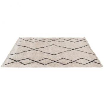 Tappeto Tribù Barbiere Beige Nera 190x133