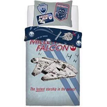Falcon Star Wars Duvet Cover with Stripe Design, Single