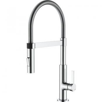 Mitigeur polliniste pour évier : double jet, douche à ressort, MKY SPRING MXCUMC313CR chromé