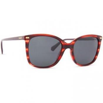 Polaroid Women's PLD 4108/S Sunglasses, Red Havana Grey Polarized, One Size