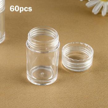 60 Pcs Transparent Beads Storage Box with Lid