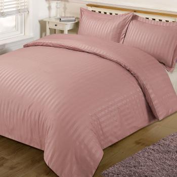 Brentfords Satin Stripe Duvet Super King Cover Set