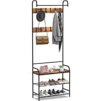 Alvorog Industrial Coat Rack with Removable 12 Hooks